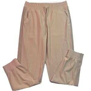 Athleta Brooklyn Textured Jogger in Windowpane Taupe Size 4